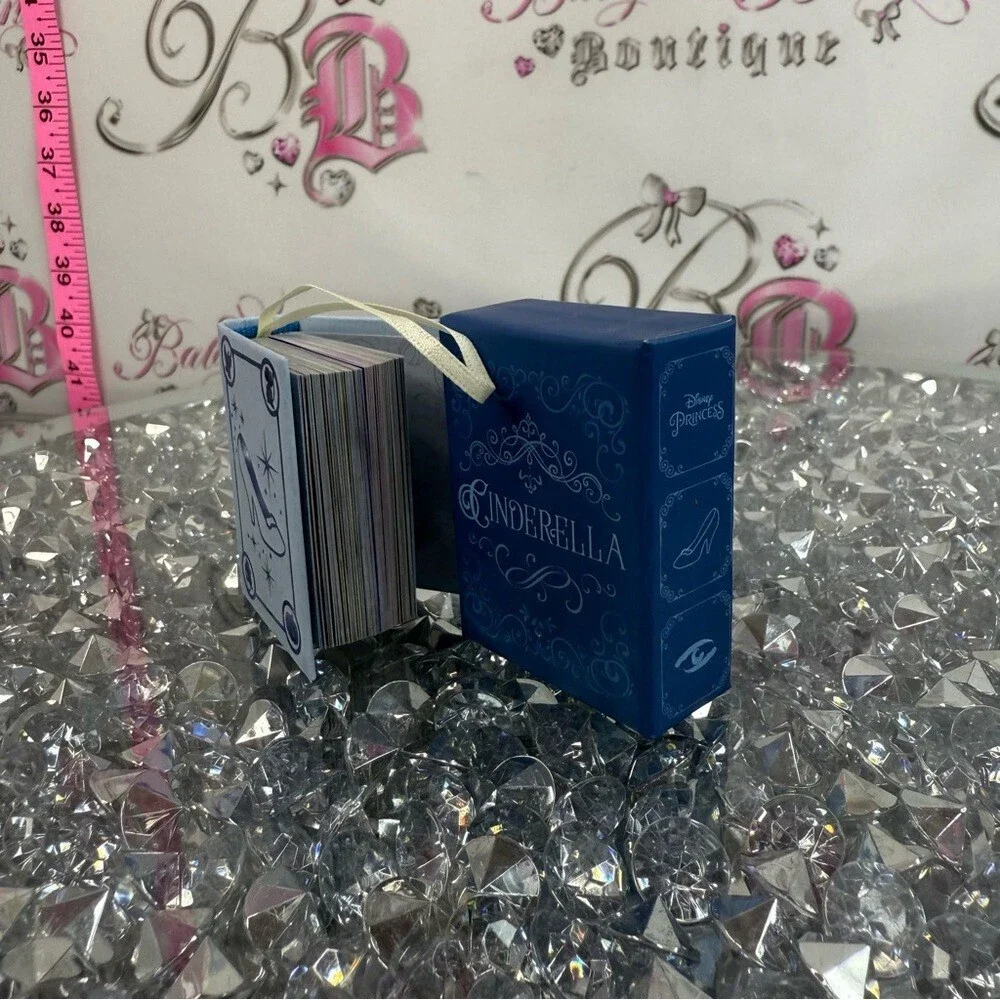 Disney mini Princesses Cinderella Collectible Light Dark Blue Mini Books cute - Picture 4 of 10